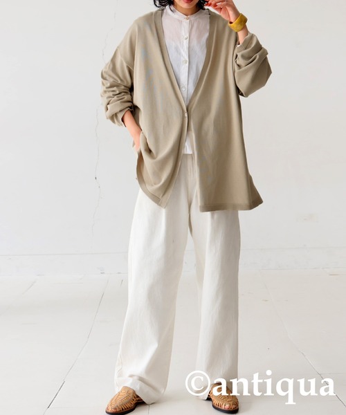 antiqua（アンティカ）の「UVカット接触冷感ニットカーディガン（カーディガン/ボレロ・レディース・イエロー系その他/ブラック/ブルー/ベージュ・FREE）」の11枚目の写真