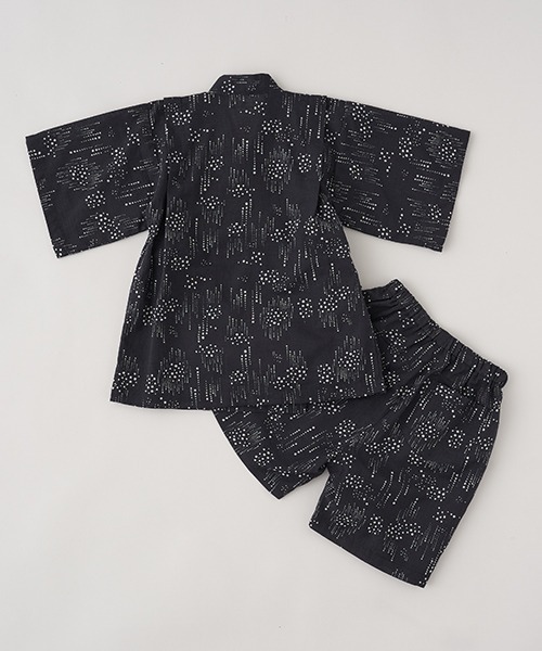 b・ROOM（ビールーム）の「ゆったりシルエットで着やすい甚平（浴衣・キッズ・ライトグレー/グレイッシュブルー/ネイビー/ブラック・100cm/130cm/120cm/110cm）」の16枚目の写真