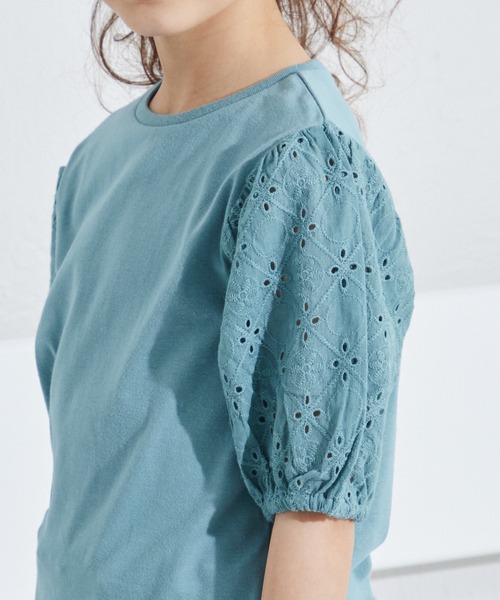 レースパフスリーブ 半袖Tシャツ（Tシャツ/カットソー