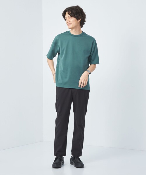 green label relaxing(グリーンレーベルリラクシング)の「クリーン ダブルフェイス クルーネック カットソー -抗菌-(Tシャツ/カットソー・メンズ・グレー/ホワイト/ケリー/ネイビー・M/XL/S/L)」の12枚目の写真