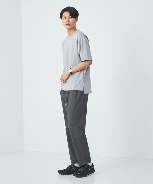 green label relaxing(グリーンレーベルリラクシング)の「クリーン ダブルフェイス クルーネック カットソー -抗菌-(Tシャツ/カットソー・メンズ・グレー/ホワイト/ケリー/ネイビー・M/XL/S/L)」の10枚目の写真