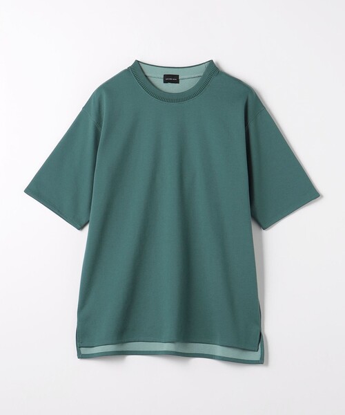 green label relaxing(グリーンレーベルリラクシング)の「クリーン ダブルフェイス クルーネック カットソー -抗菌-(Tシャツ/カットソー・メンズ・グレー/ホワイト/ケリー/ネイビー・M/XL/S/L)」の5枚目の写真