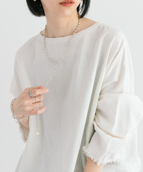 PHILIPPE AUDIBERT（フィリップ オーディベール）の「PHILIPPE AUDIBERT　Brianaglasspearl necklace（ネックレス・レディース・シルバー・-）」の4枚目の写真