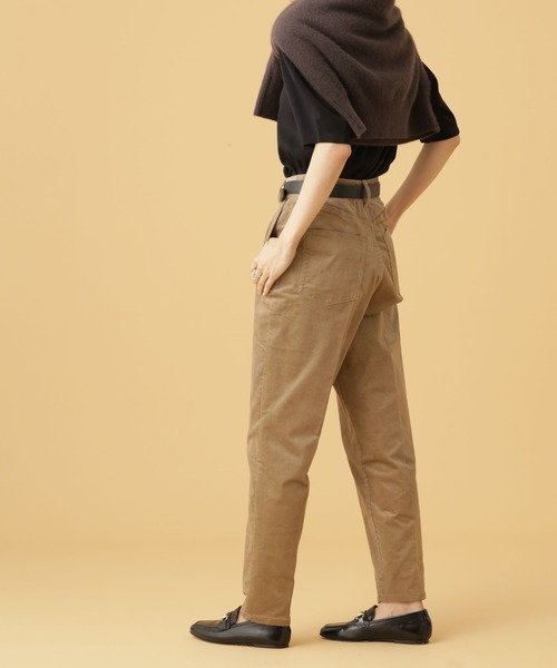 Apo(s)ture(アポスチャー)の「NORAH-001/コーデュロイテーパードパンツ(その他パンツ・レディース・ネイビー/ベージュ/ホワイト/カーキ・XS/S/M/L/XL)」の14枚目の写真