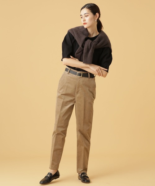 Apo(s)ture(アポスチャー)の「NORAH-001/コーデュロイテーパードパンツ(その他パンツ・レディース・ネイビー/ベージュ/ホワイト/カーキ・XS/S/M/L/XL)」の15枚目の写真