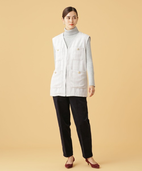 Apo(s)ture(アポスチャー)の「NORAH-001/コーデュロイテーパードパンツ(その他パンツ・レディース・ネイビー/ベージュ/ホワイト/カーキ・XS/S/M/L/XL)」の20枚目の写真