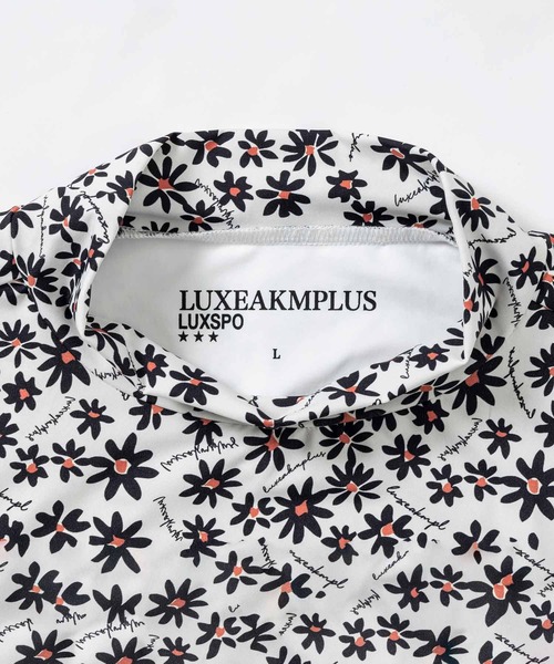 LUXEAKMPLUS(リュクスエイケイエムプラス)の「LUXEAKMPLUS(リュクスエイケイエムプラス)ゴルフ 小花柄半袖モックネックTシャツ(Tシャツ/カットソー・メンズ・ネイビー/ホワイト/ブラック・S/M/L/XL/XXL)」の10枚目の写真
