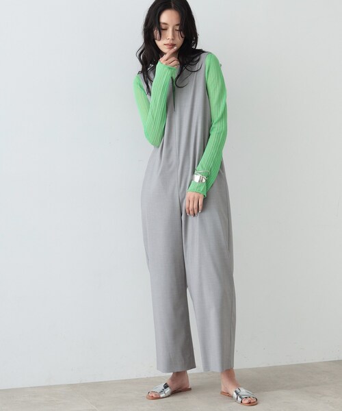 GALLEST（ギャレスト）の「◆針抜きシアーリブニット（Tシャツ/カットソー・レディース・ブラック/グリーン/ホワイト系/ライトイエロー系・38）」の9枚目の写真