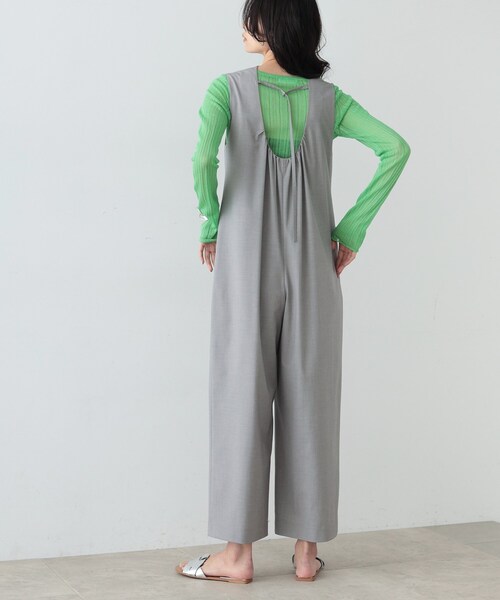 GALLEST（ギャレスト）の「◆針抜きシアーリブニット（Tシャツ/カットソー・レディース・ブラック/グリーン/ホワイト系/ライトイエロー系・38）」の10枚目の写真