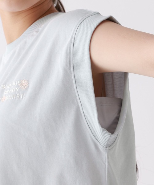 repipi armario（レピピ アルマリオ）の「【接触冷感】COOLソデリブキリカエＴ（Tシャツ/カットソー・キッズ・スミクロ/パープル/イエロー/コーラル/ホワイト/ライム/ブルー/ピンク/ライトパープル・SMALL/MEDIUM/LARGE）」の19枚目の写真