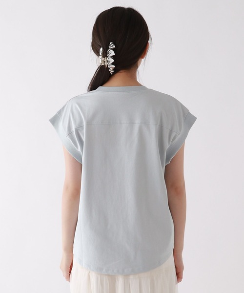 repipi armario（レピピ アルマリオ）の「【接触冷感】COOLソデリブキリカエＴ（Tシャツ/カットソー・キッズ・スミクロ/パープル/イエロー/コーラル/ホワイト/ライム/ブルー/ピンク/ライトパープル・SMALL/MEDIUM/LARGE）」の22枚目の写真