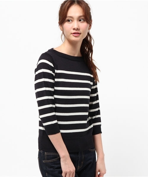 CIAOPANIC TYPY（チャオパニックティピー）の「レコントリップボーダーニット（ニット/セーター・レディース・ホワイト/ネイビー・FREE）」の10枚目の写真