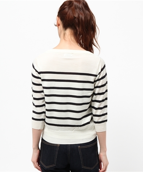 CIAOPANIC TYPY（チャオパニックティピー）の「レコントリップボーダーニット（ニット/セーター・レディース・ホワイト/ネイビー・FREE）」の5枚目の写真