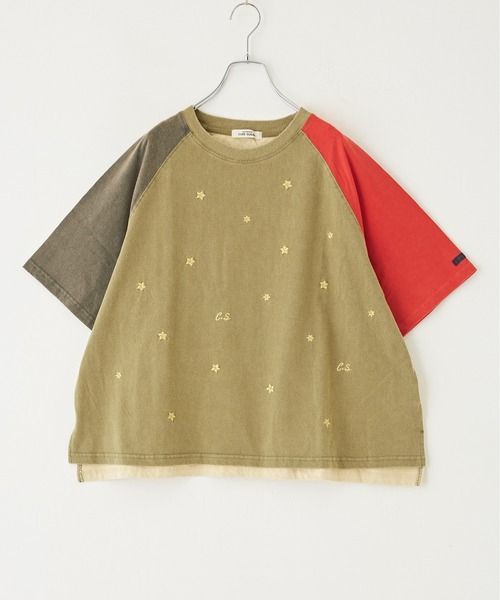 白赤ラグランスリーブカットソー　2点セット 白赤ラグランスリーブカットソー 2点セット ラグラン袖Tシャツ(M