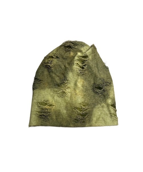 XU（エックスユー）の「ストリートファッション XU エックスユー tie-dye damage beanie ニット帽 ビーニー ダメージビーニー タイダイ柄帽子 グランジ 韓国ファッション 韓国ストリート（ニットキャップ/ビーニー・メンズ・カーキ/ダークグレー・ONE SIZE）」の16枚目の写真