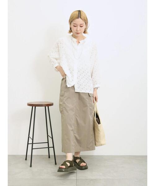 Samansa Mos2 blue（サマンサモスモスブルー）の「ランダムテレコタンク（Tシャツ/カットソー・レディース・オフホワイト/ブルー/チャコールグレー・F）」の11枚目の写真