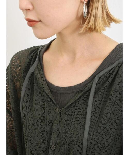 Samansa Mos2 blue（サマンサモスモスブルー）の「ランダムテレコタンク（Tシャツ/カットソー・レディース・オフホワイト/ブルー/チャコールグレー・F）」の12枚目の写真