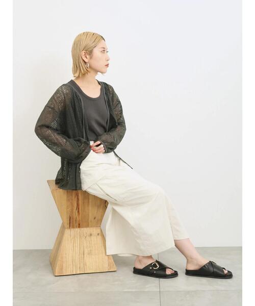 Samansa Mos2 blue（サマンサモスモスブルー）の「ランダムテレコタンク（Tシャツ/カットソー・レディース・オフホワイト/ブルー/チャコールグレー・F）」の15枚目の写真