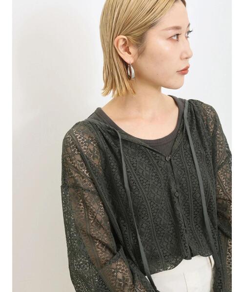 Samansa Mos2 blue（サマンサモスモスブルー）の「ランダムテレコタンク（Tシャツ/カットソー・レディース・オフホワイト/ブルー/チャコールグレー・F）」の16枚目の写真