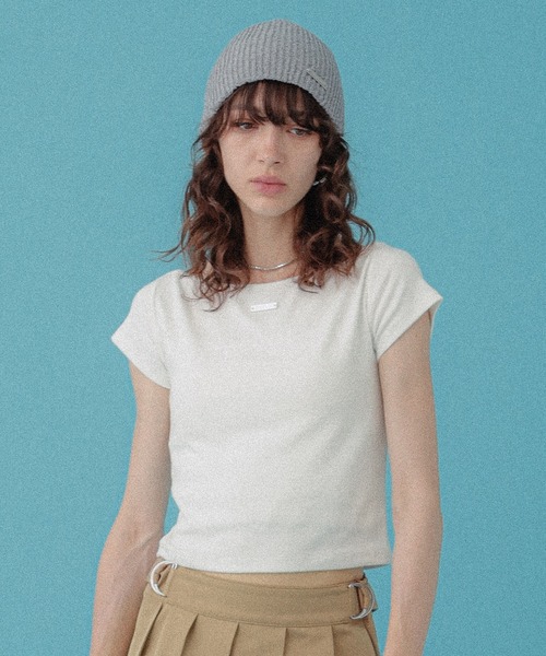 DISPATCHER NO.8（ディスパッチャーナンバーエイト）の「ボートネックコンパクトTEE（Tシャツ/カットソー・レディース・オフホワイト/アッシュ/ブラック・ONE SIZE）」の2枚目の写真