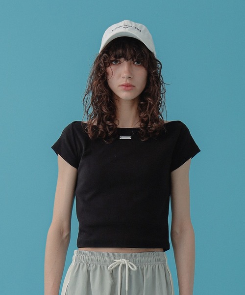 DISPATCHER NO.8（ディスパッチャーナンバーエイト）の「ボートネックコンパクトTEE（Tシャツ/カットソー・レディース・オフホワイト/アッシュ/ブラック・ONE SIZE）」の3枚目の写真