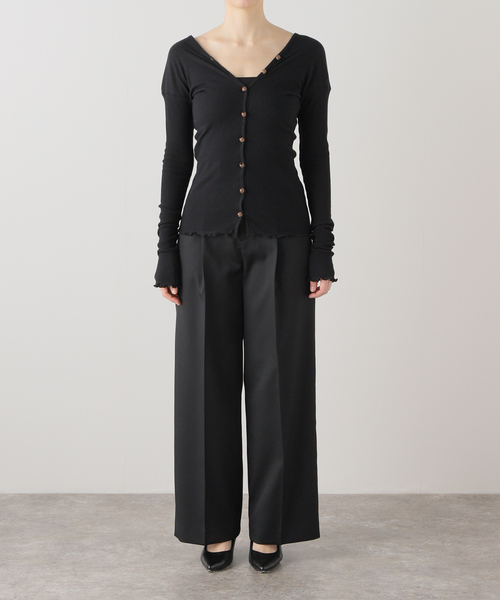 EMILY WEEK(エミリーウィーク)の「【BASERANGE/ベースレンジ】TAV CARDIGAN / TOTVC-RB-SU24(カーディガン/ボレロ・レディース・ブラック・SMALL)」の2枚目の写真