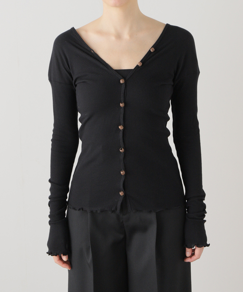 EMILY WEEK(エミリーウィーク)の「【BASERANGE/ベースレンジ】TAV CARDIGAN / TOTVC-RB-SU24(カーディガン/ボレロ・レディース・ブラック・SMALL)」の3枚目の写真