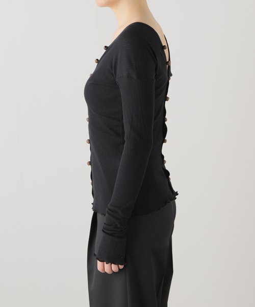 EMILY WEEK(エミリーウィーク)の「【BASERANGE/ベースレンジ】TAV CARDIGAN / TOTVC-RB-SU24(カーディガン/ボレロ・レディース・ブラック・SMALL)」の4枚目の写真