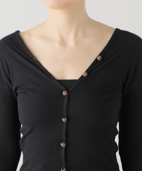EMILY WEEK(エミリーウィーク)の「【BASERANGE/ベースレンジ】TAV CARDIGAN / TOTVC-RB-SU24(カーディガン/ボレロ・レディース・ブラック・SMALL)」の6枚目の写真