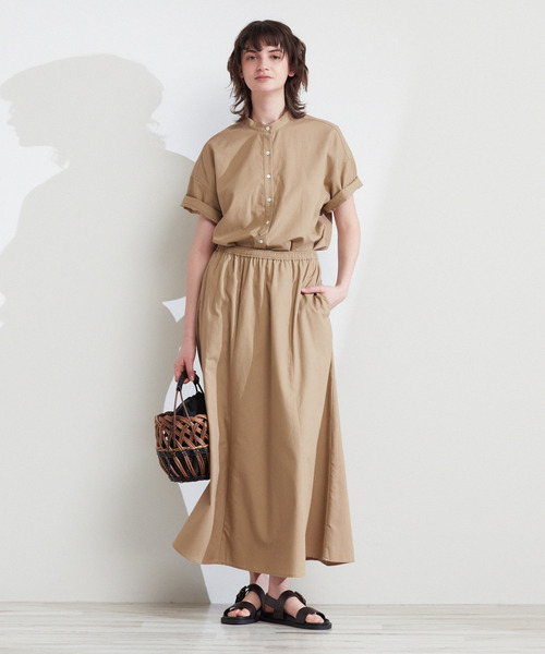 MELROSE claire(メルローズ クレール)の「【広がりすぎない大人の6枚接ぎロングスカート】(スカート・レディース・ベージュ/イエロー/ブラック・3/2)」の11枚目の写真
