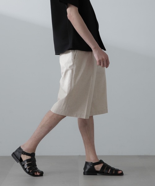 NANO universe（ナノユニバース）の「コットンリネンアムンゼンバギーショーツ（その他パンツ・メンズ・ベージュ/ブラック・M/L）」の16枚目の写真