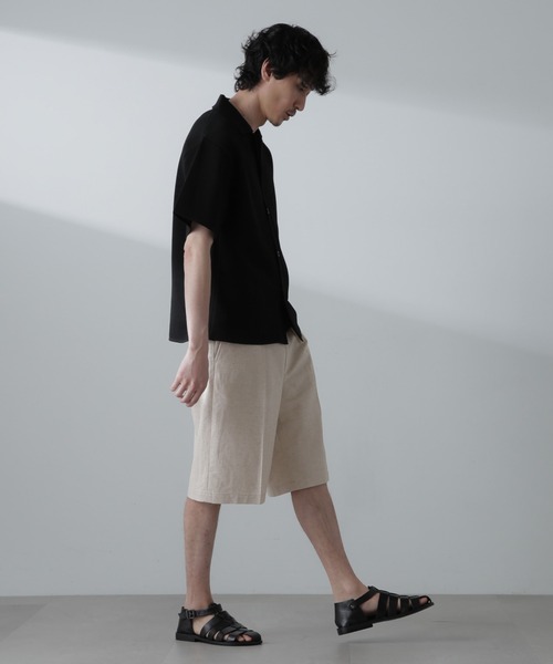 NANO universe（ナノユニバース）の「コットンリネンアムンゼンバギーショーツ（その他パンツ・メンズ・ベージュ/ブラック・M/L）」の19枚目の写真