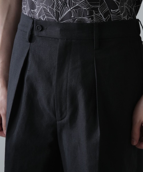 NANO universe（ナノユニバース）の「コットンリネンアムンゼンバギーショーツ（その他パンツ・メンズ・ベージュ/ブラック・M/L）」の4枚目の写真