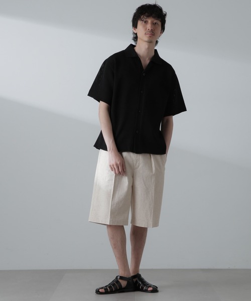 NANO universe（ナノユニバース）の「コットンリネンアムンゼンバギーショーツ（その他パンツ・メンズ・ベージュ/ブラック・M/L）」の22枚目の写真