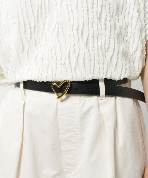 niko and...（ニコアンド）の「オリジナルハートバックルベルト（ベルト・レディース・ブラウン/ブラック・0）」の2枚目の写真