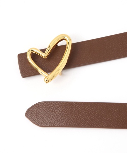 niko and...（ニコアンド）の「オリジナルハートバックルベルト（ベルト・レディース・ブラウン/ブラック・0）」の4枚目の写真