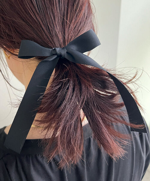 SHENERY(シーナリー)の「リボンヘアゴム(その他ヘアアクセサリー・レディース・ベージュ/ブラック・FREE)」の5枚目の写真