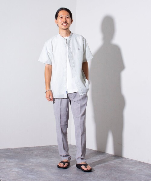 GLOSTER（グロスター）の「【GLOSTER/グロスター】リネンライク ワッシャー イージーパンツ スラックス（スラックス・メンズ・グレイッシュベージュ/ライトグレー/ネイビー・S/M/L/XL）」の22枚目の写真
