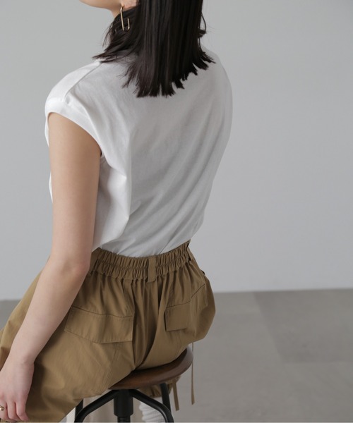 FREE'S MART（フリーズマート）の「◇USAコットンフレンチスリーブＴシャツ（Tシャツ/カットソー・レディース・レッド/ホワイト/ブラック・FREE）」の7枚目の写真