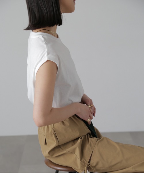 FREE'S MART（フリーズマート）の「◇USAコットンフレンチスリーブＴシャツ（Tシャツ/カットソー・レディース・レッド/ホワイト/ブラック・FREE）」の8枚目の写真