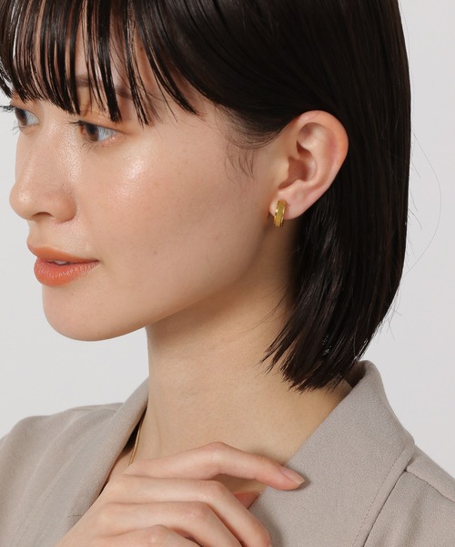 ステンレス切替フープイヤリング2 / 124165（イヤリング）｜LAKOLE