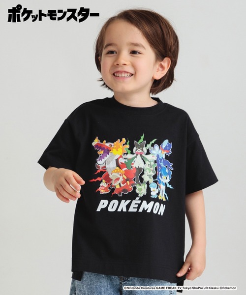 BRANSHES（ブランシェス）の「【Pokemon/ポケットモンスター（ポケモン）】ゆったりシルエット/半袖Tシャツ（Tシャツ/カットソー・キッズ・パープル/ネイビー/ブラック/カラフル/ピンク/オフホワイト・130/150/120/110/100/140）」の6枚目の写真