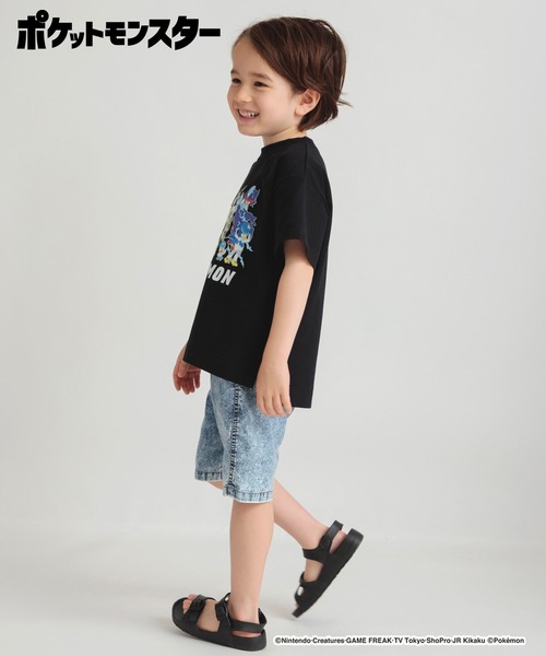 BRANSHES（ブランシェス）の「【Pokemon/ポケットモンスター（ポケモン）】ゆったりシルエット/半袖Tシャツ（Tシャツ/カットソー・キッズ・パープル/ネイビー/ブラック/カラフル/ピンク/オフホワイト・130/150/120/110/100/140）」の9枚目の写真