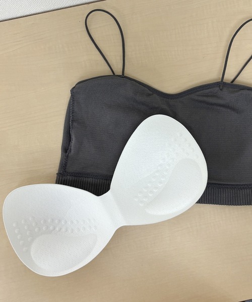 ISOOK(アイスー)の「【ISOOK / アイスー】リブブラトップ / インナーキャミ カップ付き ショート丈 ZOZOTOWN限定(キャミソール・レディース・ブラック/チャコールグレー/ホワイト・FREE)」の17枚目の写真