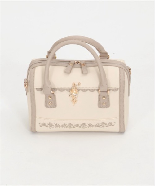 axes femme（アクシーズファム）の「薔薇刺繍×チャーム付ボストン（ボストンバッグ・レディース・ピンク/キナリ/ブラック・FREE）」の8枚目の写真