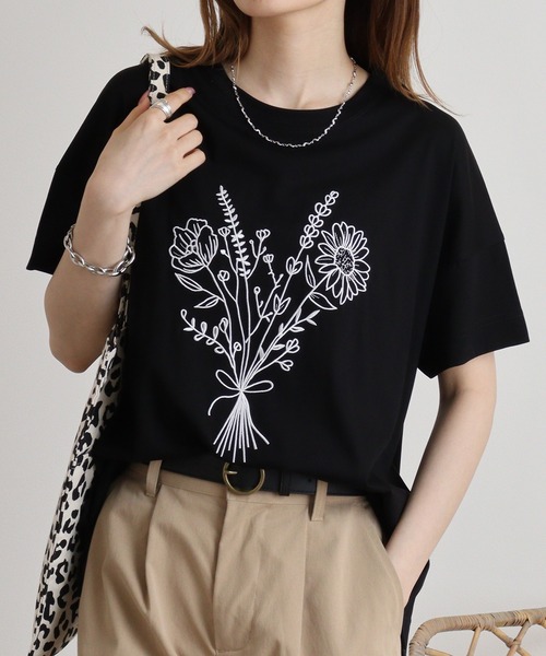 tシャツ BRODIAEA ボア刺繍プルオーバー レディース セール】BRODIAEA ボア刺繍プルオーバー（Tシャツ/カットソー