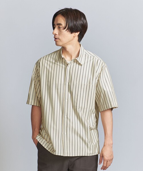 BEAUTY&YOUTH UNITED ARROWS（ビューティーアンドユースユナイテッドアローズ）の「HI-LINE 46ゲージ ストライプ レギュラー ショートスリーブ シャツ（シャツ/ブラウス・メンズ・ベージュ/ロイヤルブルー・S/M/L/XL）」の7枚目の写真