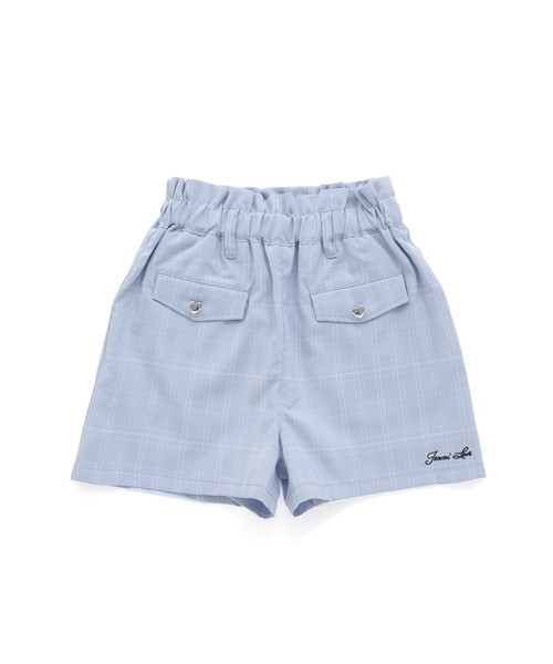 JENNI love（ジェニィラブ）の「【ウエスト調整可能】フラップチェックキュロット（その他パンツ・キッズ・サックスブルー/ベージュ/ネイビー・140cm/130cm/160cm/150cm）」の3枚目の写真