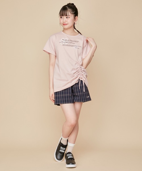 JENNI love（ジェニィラブ）の「【ウエスト調整可能】フラップチェックキュロット（その他パンツ・キッズ・サックスブルー/ベージュ/ネイビー・140cm/130cm/160cm/150cm）」の10枚目の写真