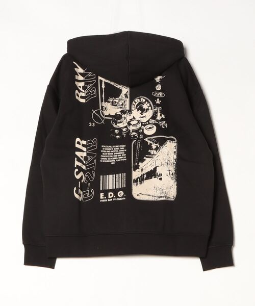 G-STAR(ジースター)の「POSTER BACK GRAPHIC LOOSE HOODIE JACKET/オーバーサイズグラフィックロゴジップパーカー(パーカー・メンズ・ダークブラック/オフホワイト/ブルー・LARGE/MEDIUM/SMALL/X-LARGE/X-SMALL)」の18枚目の写真